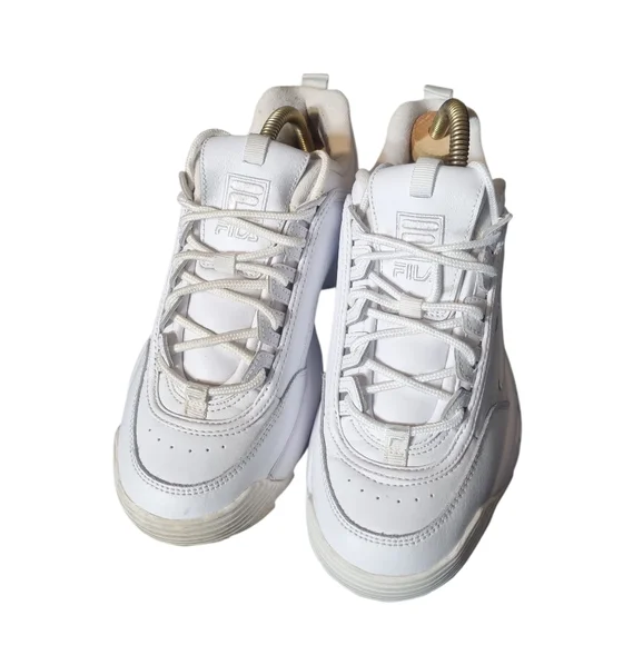 Fila All-White Athletic Sneakers - Picture 2 of 6